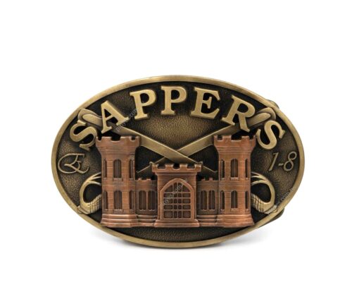 軍事主題雙色皮帶扣