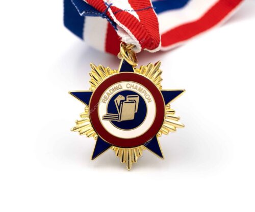 客製學校閱讀競賽金屬獎章－Reading Champion 款